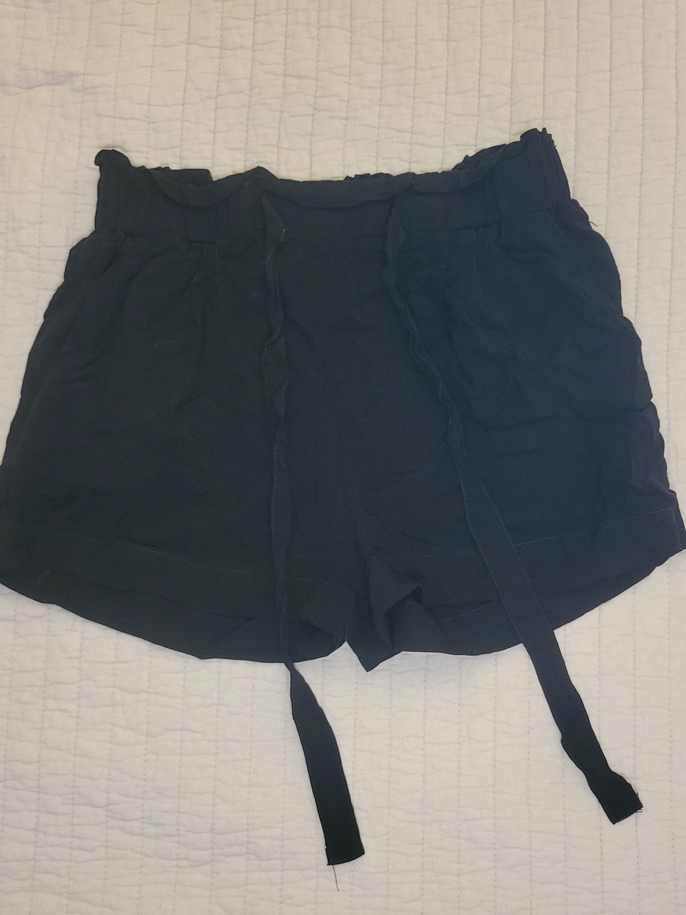 Women's Black Drawstring Casual Shorts